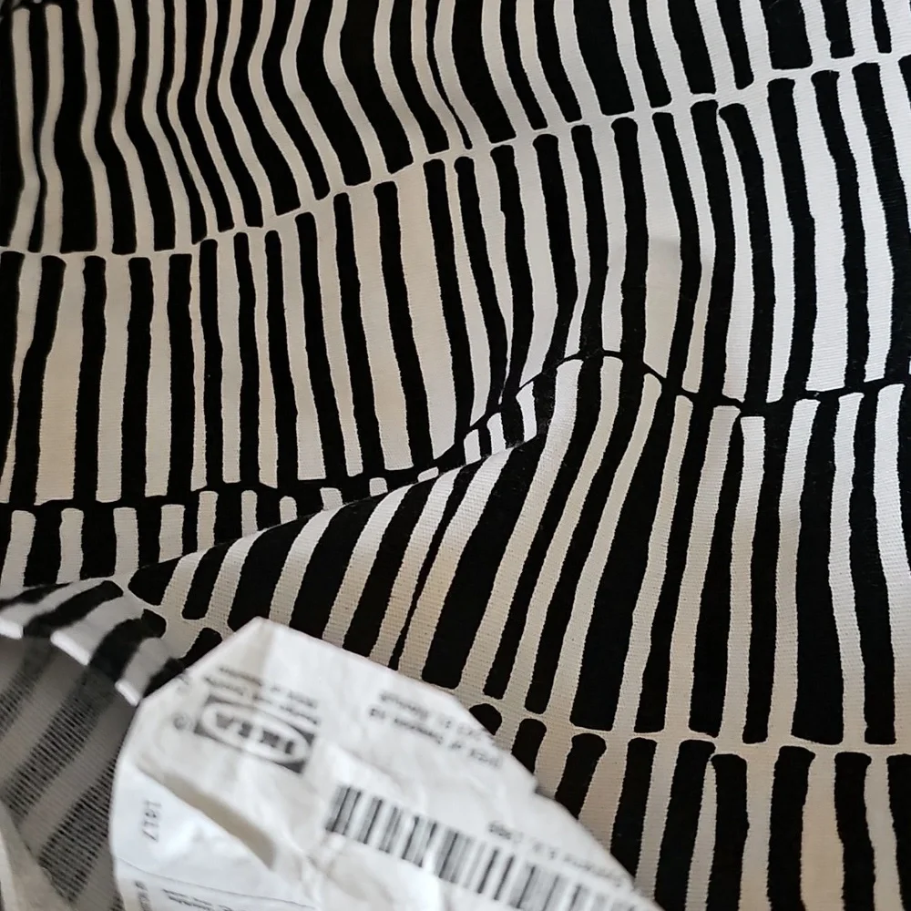 IKEA VENDLA Pillow Cover Black White Stripes